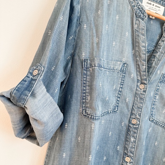 Cloth and Stone shirt denim tunic dress - Picture 7 of 7